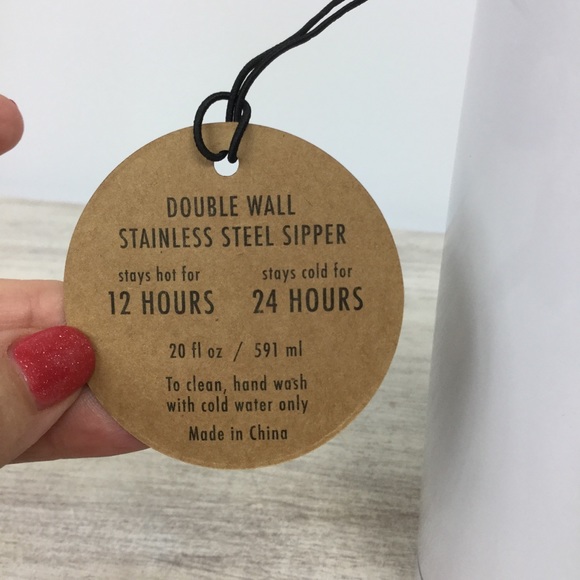 RAE DUNN Double Wall Stainless Steel Sipper Mug - Picture 3 of 4